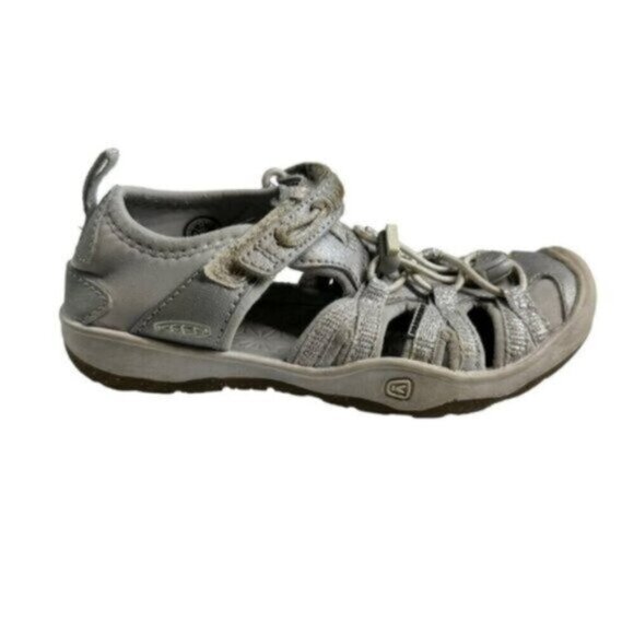 KEEN | Silver & Gray Toddler Waterproof Velcro Closure Sport Sandals Size 11 - Picture 1 of 9